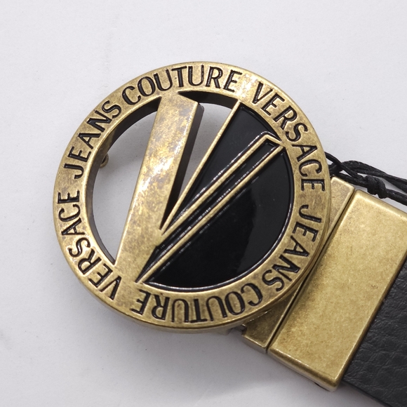 Versace V Emblem Round Belt - Picture 4 of 7